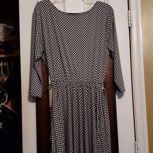 Fitted Maxi checkered Dress